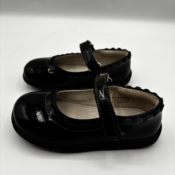 See Kai Run Girls Shoes Mary Jane Toddler Patent Hook Loop Strap Black Size 10 - Picture 4 of 9